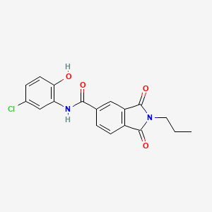 N-(5-chloro-2-hydroxyphenyl)-1,3-dioxo-2-propyl-5-isoindolinecarboxamide