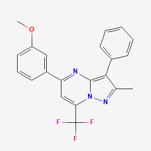 5-(3-methoxyphenyl)-2-methyl-3-phenyl-7-(trifluoromethyl)pyrazolo[1,5-a]pyrimidine