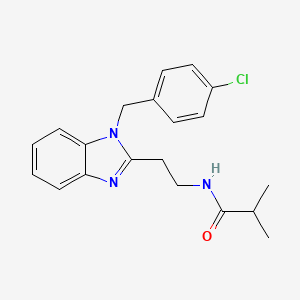 N-(2-{1-[(4-CHLOROPHENYL)METHYL]-1H-1,3-BENZODIAZOL-2-YL}ETHYL)-2-METHYLPROPANAMIDE