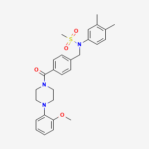 molecular formula C28H33N3O4S B3515329 N-(3,4-dimethylphenyl)-N-(4-{[4-(2-methoxyphenyl)piperazin-1-yl]carbonyl}benzyl)methanesulfonamide 