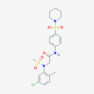 N~2~-(5-chloro-2-methylphenyl)-N~2~-(methylsulfonyl)-N~1~-[4-(1-piperidinylsulfonyl)phenyl]glycinamide