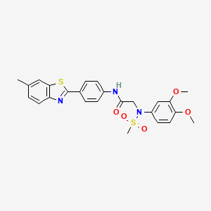 N~2~-(3,4-dimethoxyphenyl)-N~1~-[4-(6-methyl-1,3-benzothiazol-2-yl)phenyl]-N~2~-(methylsulfonyl)glycinamide