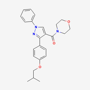 molecular formula C24H27N3O3 B3515393 4-{[3-(4-isobutoxyphenyl)-1-phenyl-1H-pyrazol-4-yl]carbonyl}morpholine 