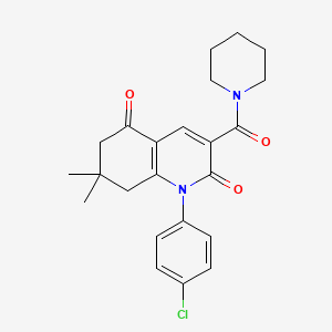 1-(4-chlorophenyl)-7,7-dimethyl-3-(1-piperidinylcarbonyl)-7,8-dihydro-2,5(1H,6H)-quinolinedione