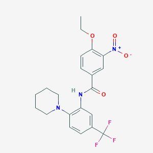 4-ethoxy-3-nitro-N-[2-(piperidin-1-yl)-5-(trifluoromethyl)phenyl]benzamide