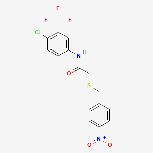 N-[4-chloro-3-(trifluoromethyl)phenyl]-2-[(4-nitrobenzyl)thio]acetamide