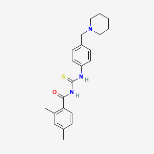 2,4-dimethyl-N-({[4-(1-piperidinylmethyl)phenyl]amino}carbonothioyl)benzamide