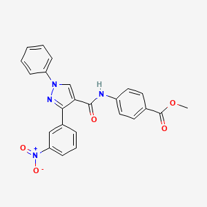 Methyl 4-[[3-(3-nitrophenyl)-1-phenylpyrazole-4-carbonyl]amino]benzoate