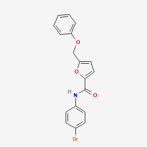 molecular formula C18H14BrNO3 B3515475 N-(4-bromophenyl)-5-(phenoxymethyl)furan-2-carboxamide 