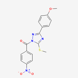 [3-(4-Methoxyphenyl)-5-methylsulfanyl-1,2,4-triazol-1-yl]-(4-nitrophenyl)methanone