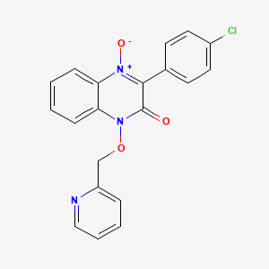 3-(4-chlorophenyl)-1-(2-pyridinylmethoxy)-2(1H)-quinoxalinone 4-oxide