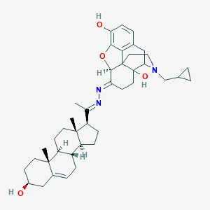 molecular formula C41H55N3O4 B035155 Pregnenolone-naltrexone azine CAS No. 108743-74-4