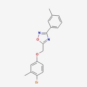 5-[(4-bromo-3-methylphenoxy)methyl]-3-(3-methylphenyl)-1,2,4-oxadiazole