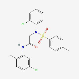 molecular formula C22H20Cl2N2O3S B3515522 N~1~-(5-chloro-2-methylphenyl)-N~2~-(2-chlorophenyl)-N~2~-[(4-methylphenyl)sulfonyl]glycinamide 