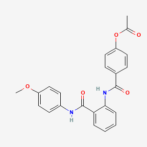 molecular formula C23H20N2O5 B3515543 4-{[(2-{[(4-methoxyphenyl)amino]carbonyl}phenyl)amino]carbonyl}phenyl acetate 