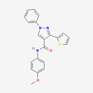 N-(4-methoxyphenyl)-1-phenyl-3-thiophen-2-ylpyrazole-4-carboxamide