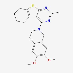 4-(6,7-dimethoxy-3,4-dihydro-1H-isoquinolin-2-yl)-2-methyl-5,6,7,8-tetrahydro-[1]benzothiolo[2,3-d]pyrimidine