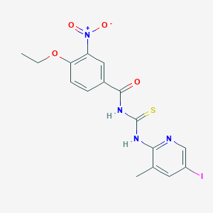 4-ethoxy-N-{[(5-iodo-3-methyl-2-pyridinyl)amino]carbonothioyl}-3-nitrobenzamide