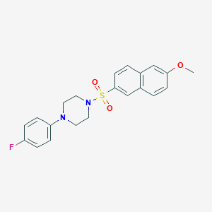 B351564 1-(4-Fluorophenyl)-4-[(6-methoxynaphthalen-2-yl)sulfonyl]piperazine CAS No. 325812-14-4