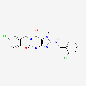 1-(3-chlorobenzyl)-8-[(2-chlorobenzyl)amino]-3,7-dimethyl-3,7-dihydro-1H-purine-2,6-dione