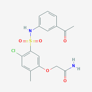 2-(5-{[(3-acetylphenyl)amino]sulfonyl}-4-chloro-2-methylphenoxy)acetamide