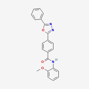 N-(2-methoxyphenyl)-4-(5-phenyl-1,3,4-oxadiazol-2-yl)benzamide