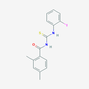 molecular formula C16H15IN2OS B3515694 N-[(2-iodophenyl)carbamothioyl]-2,4-dimethylbenzamide 