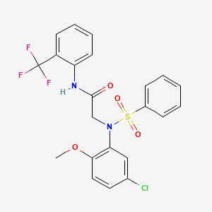 N~2~-(5-chloro-2-methoxyphenyl)-N~2~-(phenylsulfonyl)-N~1~-[2-(trifluoromethyl)phenyl]glycinamide