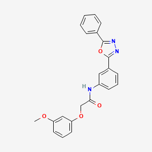 2-(3-methoxyphenoxy)-N-[3-(5-phenyl-1,3,4-oxadiazol-2-yl)phenyl]acetamide