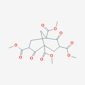 molecular formula C17H20O10 B351571 Tetramethyl 2,6-dioxobicyclo[3.3.1]nonane-1,3,5,7-tetracarboxylate CAS No. 6966-22-9