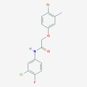 2-(4-bromo-3-methylphenoxy)-N-(3-chloro-4-fluorophenyl)acetamide