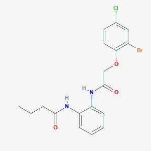 N-(2-{[2-(2-bromo-4-chlorophenoxy)acetyl]amino}phenyl)butanamide