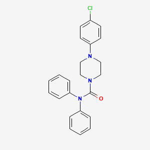 4-(4-chlorophenyl)-N,N-diphenylpiperazine-1-carboxamide