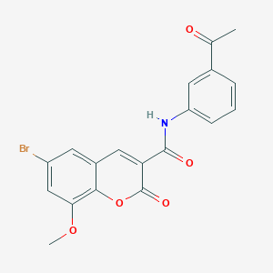 N-(3-acetylphenyl)-6-bromo-8-methoxy-2-oxo-2H-chromene-3-carboxamide