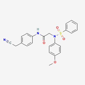 N~1~-[4-(cyanomethyl)phenyl]-N~2~-(4-methoxyphenyl)-N~2~-(phenylsulfonyl)glycinamide