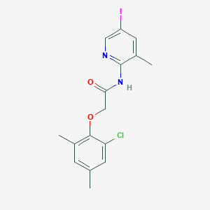 molecular formula C16H16ClIN2O2 B3515760 2-(2-chloro-4,6-dimethylphenoxy)-N-(5-iodo-3-methyl-2-pyridinyl)acetamide 