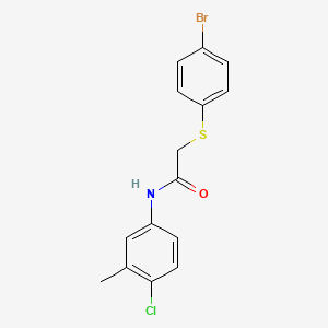 2-[(4-bromophenyl)thio]-N-(4-chloro-3-methylphenyl)acetamide