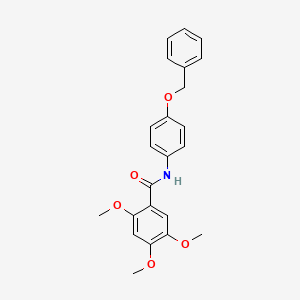 molecular formula C23H23NO5 B3515787 N-[4-(benzyloxy)phenyl]-2,4,5-trimethoxybenzamide 