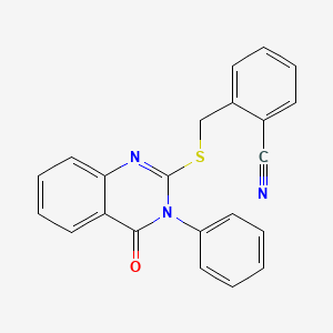 2-{[(4-oxo-3-phenyl-3,4-dihydro-2-quinazolinyl)thio]methyl}benzonitrile