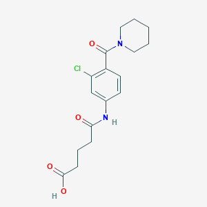 5-{[3-chloro-4-(1-piperidinylcarbonyl)phenyl]amino}-5-oxopentanoic acid