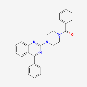 molecular formula C25H22N4O B3515824 2-(4-benzoyl-1-piperazinyl)-4-phenylquinazoline 