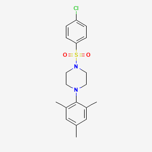 1-[(4-chlorophenyl)sulfonyl]-4-mesitylpiperazine