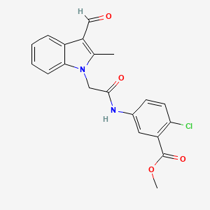 Methyl 2-chloro-5-[[2-(3-formyl-2-methylindol-1-yl)acetyl]amino]benzoate