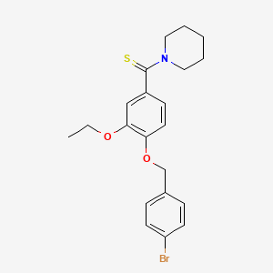 1-({4-[(4-bromobenzyl)oxy]-3-ethoxyphenyl}carbonothioyl)piperidine