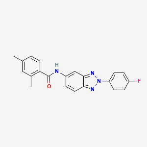 molecular formula C21H17FN4O B3515877 N-[2-(4-fluorophenyl)-2H-1,2,3-benzotriazol-5-yl]-2,4-dimethylbenzamide 