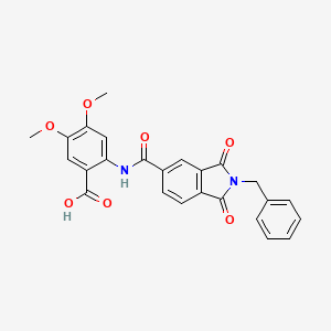 2-{[(2-benzyl-1,3-dioxo-2,3-dihydro-1H-isoindol-5-yl)carbonyl]amino}-4,5-dimethoxybenzoic acid