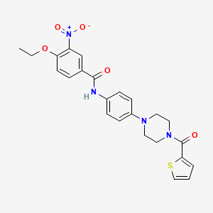 4-ethoxy-3-nitro-N-{4-[4-(thiophen-2-ylcarbonyl)piperazin-1-yl]phenyl}benzamide