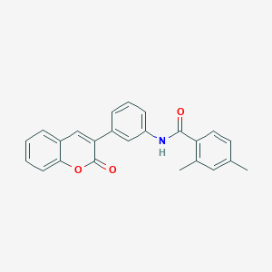 molecular formula C24H19NO3 B3515890 2,4-dimethyl-N-[3-(2-oxo-2H-chromen-3-yl)phenyl]benzamide 