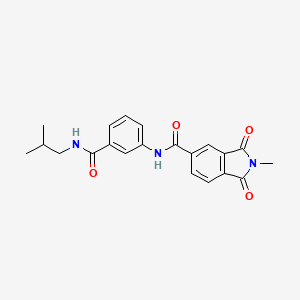 molecular formula C21H21N3O4 B3515896 N-{3-[(isobutylamino)carbonyl]phenyl}-2-methyl-1,3-dioxo-5-isoindolinecarboxamide 