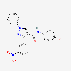 N-(4-methoxyphenyl)-3-(3-nitrophenyl)-1-phenylpyrazole-4-carboxamide